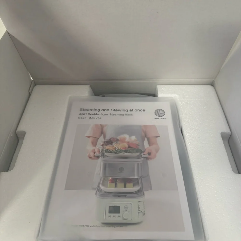 Buydeem G563-G501 Stainless Steel Electric Food Steamer in Mint Green Box NWOT